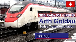 4K Swiss SBB RABe 501 Giruno trains | Arth Goldau Switzerland