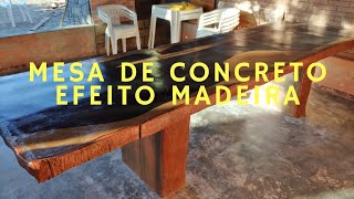 MESA DE CONCRETO EFEITO MADEIRA - BANCADA DE CONCRETO - COM 300,00 REAIS - ENCIMERA DE CONCRETO