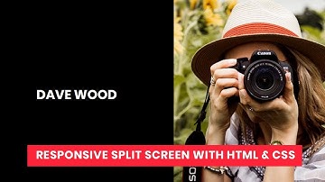Responsive Split Screen with html and css | Tutorial for Beginners
