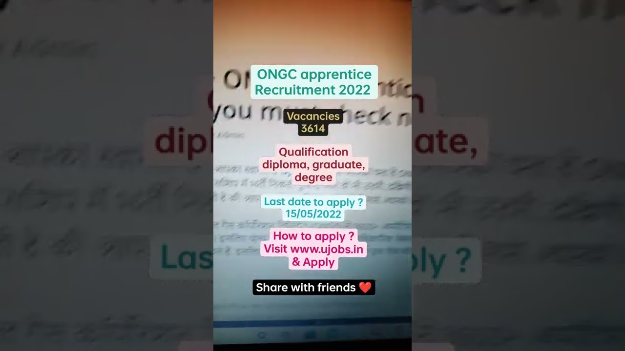 ongc apprentice 2022 apply online