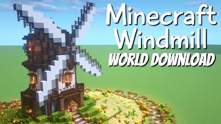 How to Build a Windmill in Minecraft: Medieval Windmill Tutorial with WORLD DOWNLOAD (2020)