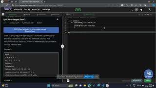 Split Array Largest Sum geeks for geeks contest python solution