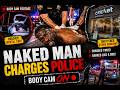 Naked Man on Mushrooms Wrecks Car, Smashes Store Window & Charges Police