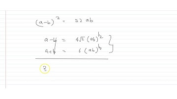 The sum of two numbers is `6` times their geometric mean, show that numbers are in the ratio `...