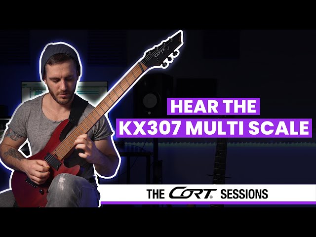 Електрогітара мультимензурна CORT KX307 Multi Scale (Open Pore Black)
