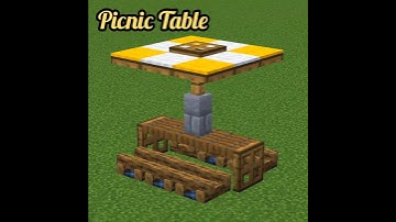 How To Make A Picnic Table In Minecraft. #minecraft #minecraftraj #shorts