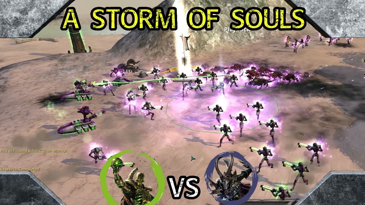 Dawn of War DE Soulstorm: 1 на 1 Тёмные Эльдар против Некронов