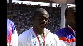 1988 Olympics 100m Victory Gold Medal and Anthem ceremony Ben Johnson Carl Lewis Linford Christie