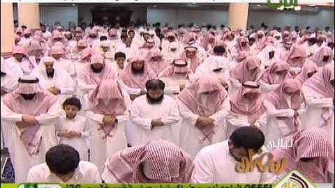 الشيخ إبراهيم العسيري وتلاوة مرئية من صلاة التراويح 1433هـ لأول سورة الأعراف من قناة آيات