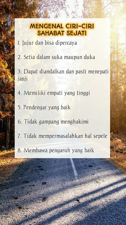 Mengenal Ciri - Ciri Sahabat Sejati