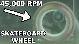 45,000 RPM Exploding Skateboard Wheel With A 60,000 PSI Waterjet Cutter  Slow Mo  Part 2