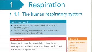 Cambridge lower secondary SCIENCE grade 8 learners book 1.1 The human respiratory system شرح