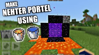 How To Make Nether Portal With Lava And Water in Minecraft | MCPE Bedrock edition xbox ps4 | Hex | screenshot 3