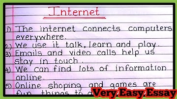10 lines on internet in english || Short essay on internet || Internet essay 10 lines