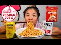 Trying trader joes squiggly knife cut noodles l is it worth it l mukbang