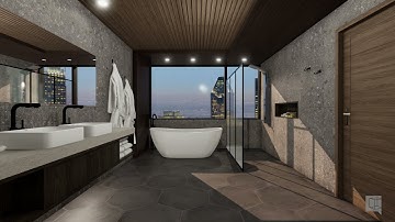 City Apartment Bathroom - Sketchup project rendered with VORTEK Spaces