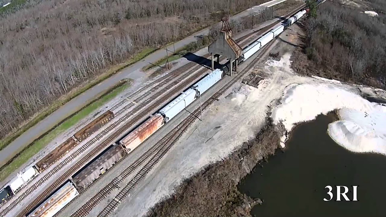 CSX Flomaton Yard and L&N Coal Tower an Aerial Perspective YouTube