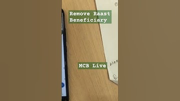 MCB Live Remove Raast Beneficiary #internetbanking