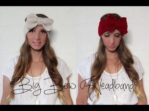 How To Knit Big Bow Headband Version 1 Youtube