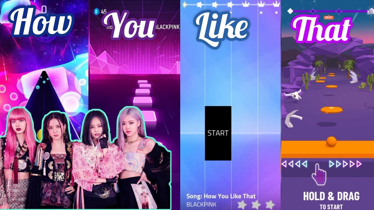 How you like that | Dancing road Vs Tiles hop Vs magic Tiles Vs Hop ball | BLACKPINK | cenzo Play