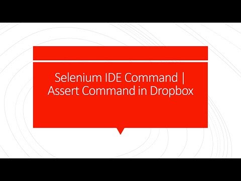 #6  Selenium IDE Command | Assert Command