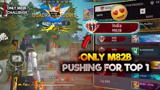 PUSHING FOR TOP 1 TITLE IN INDIA IN M82B😍 FULL MATCH GAMEPLAY| SOLO BR RANK PUSH| SOLO STRATEGY😱|Ep3