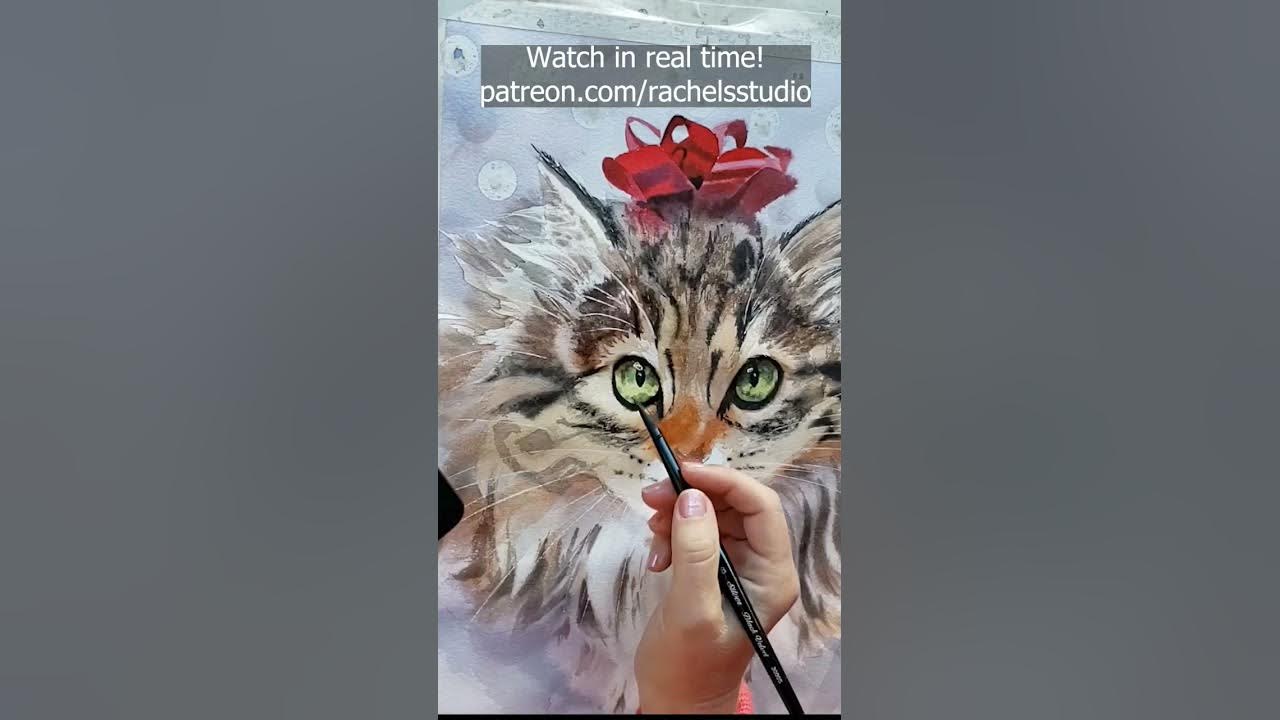 how-to-paint-a-tabby-cat-in-less-than-a-minute-youtube
