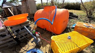 井戸水をタンクに溜めて運用する実験 その１（字幕あります）