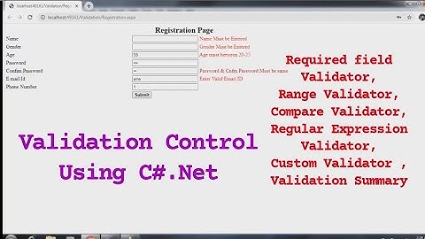 Asp .Net Validation Controls Part-I