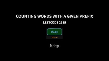 Counting Words With a Given Prefix - Leetcode 2185 - Java