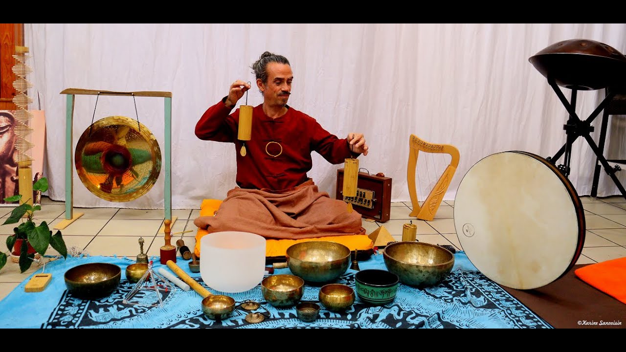 Bain/voyage sonore méditatif en film - Set des 34 instruments du bien-être - Micro-sons automassant