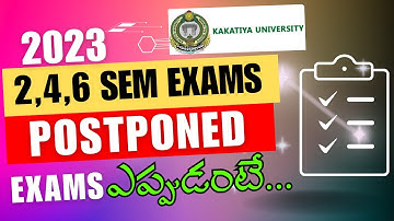 Kakatiya University 2,4,6 sem Exams Rescheduled Time Table in pdf #timetable #kakatiyauniversity