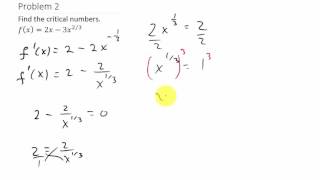 Finding Critical Numbers