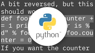 What is the Python equivalent of static variables inside a function