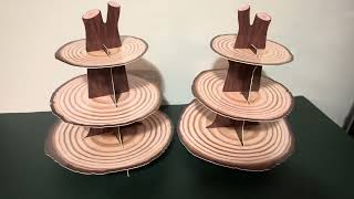 2-Pack Woodland Cupcake Stand | 3-Tier Dessert Tower for Baby Showers & Birthday Parties 🌲🧁