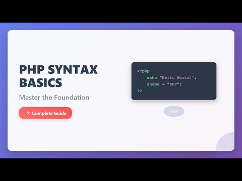 PHP Syntax for