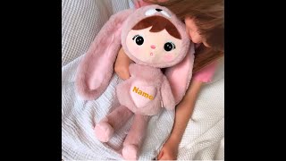Metoo Doll Bunny Powder Pink -50cm -Personalisiert mit name, Perfect gift for kids