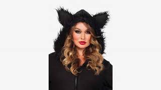 2017 Halloween Reviews! Leg Avenue Women's Cozy Bat Costume, Black, Large screenshot 2