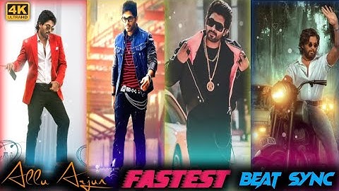 🔥Allu Arjun  Fastest Beat Sync Status | Allu Arjun Beat Sync Whatsapp Status | Stylish Star #pushpa