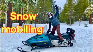 Snowmobiling in Portola California - Snowmobiling Tour In North OF Lake Tahoe | 4k Vlog