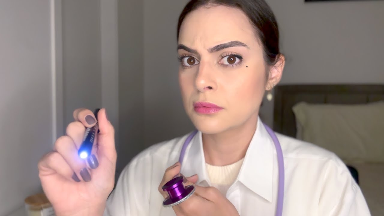 ASMR Exame Dos Nervos Cranianos DETALHADO MAS VOCÊ NÃO ESTÁ NADA BEM 🩺💤