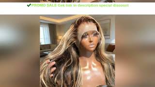 Body Wave 13X4 Hd Transparent Lace Front Wig Colored Highlight Human Hair Wigs For Women Brazilian 4