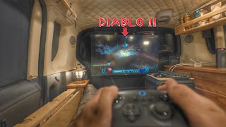 Diablo 2 Resurrection! Dream come true! Converting a compact car into a one-person PC gaming room.