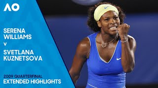 Serena Williams v Svetlana Kuznetsova Extended Highlights | Australian Open 2009 Quarterfinal