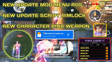 {NEW UPDATE}MOD MENU ROS SCRIPT AIMLOCK CHARACTER PINK GAME GUARDIAN MOD NO ROOT|BY PANDA GAMING IT