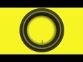 1 ore 11 minuti schermo giallo con anello nero cerchio nero anello nero