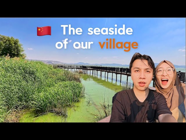 We went to the seaside of our village. class=