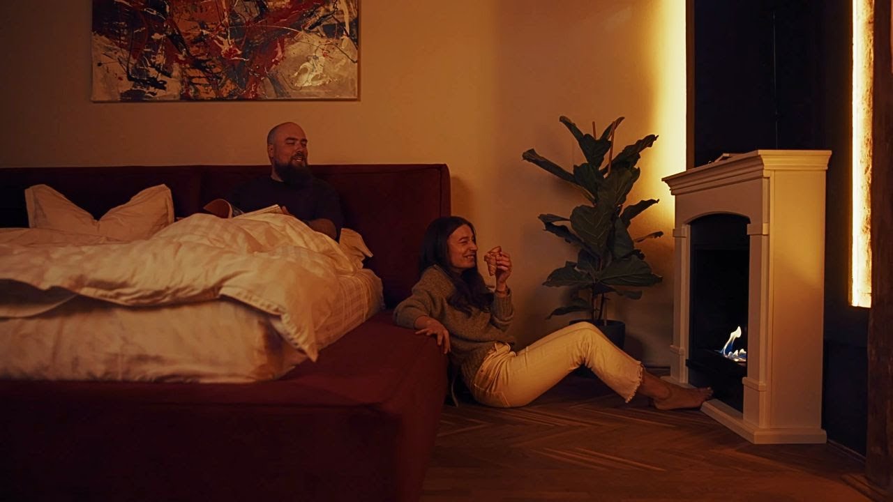 Helmi White with FreeFlame bioethanol fireplace | TAGU