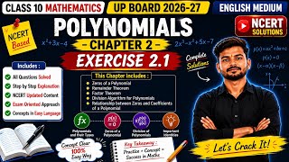 UP Board Class 10 Maths Chapter 2 Polynomials Ex 2.1 | 2026-27 Batch