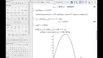 Learning Maple: Application - Baseball Trajectory